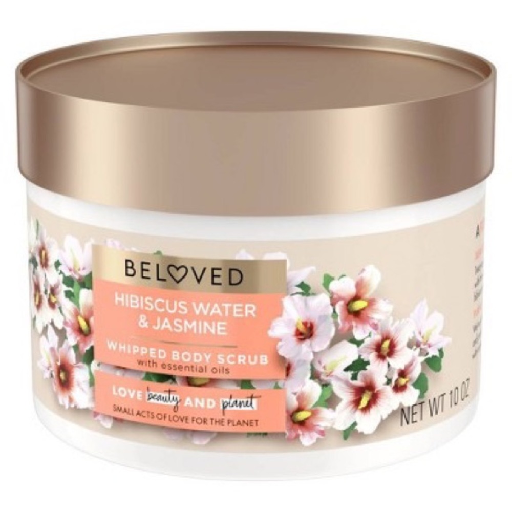 beloved hibiscus water and jasmine whipped body scrub love beauty and planet